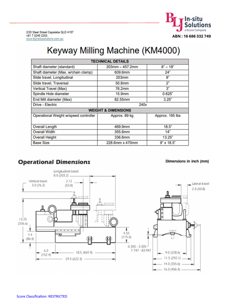 Keyway Milling Machine KM4000 | PDF
