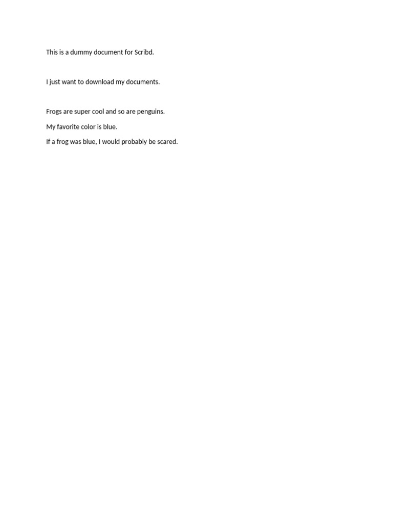This is a Dummy Document for Scribd | PDF