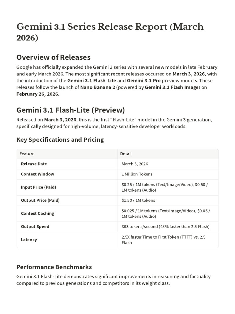 Gemini 3.1 Flash Lite | PDF | Computing | Artificial Intelligence