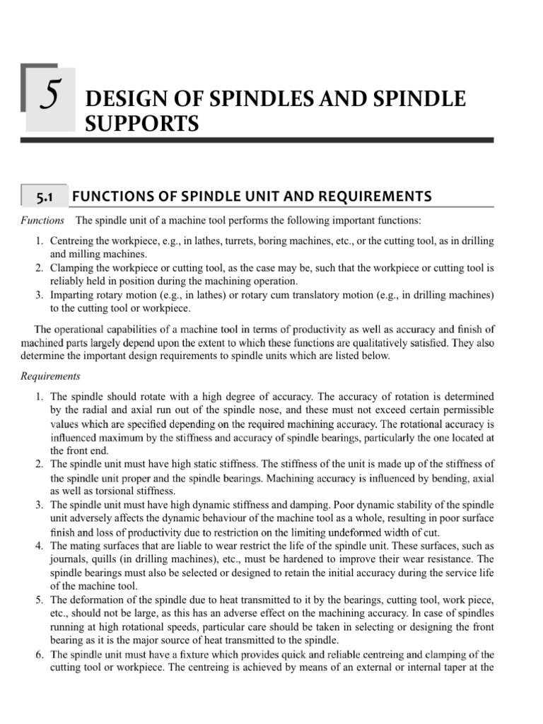 UNIT 3 - Spindle Design | PDF | Grinding (Abrasive Cutting) | Tools