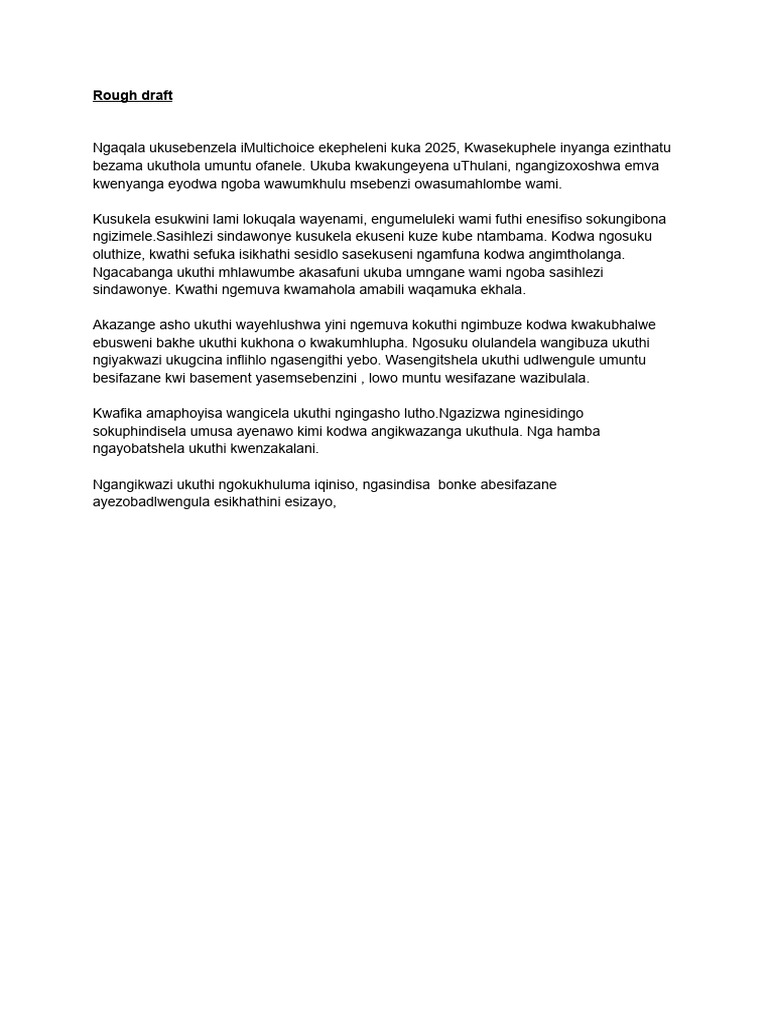 Rough Draft | PDF