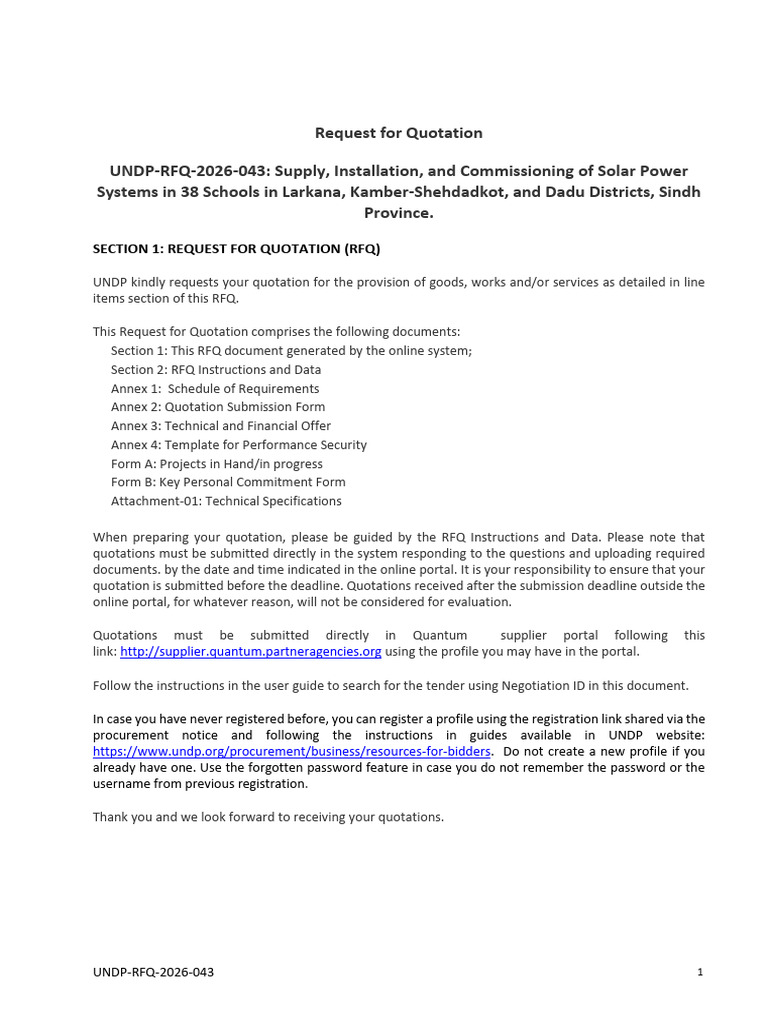 Final RFQ - Solar Panel | PDF | Joint Venture | Taxes