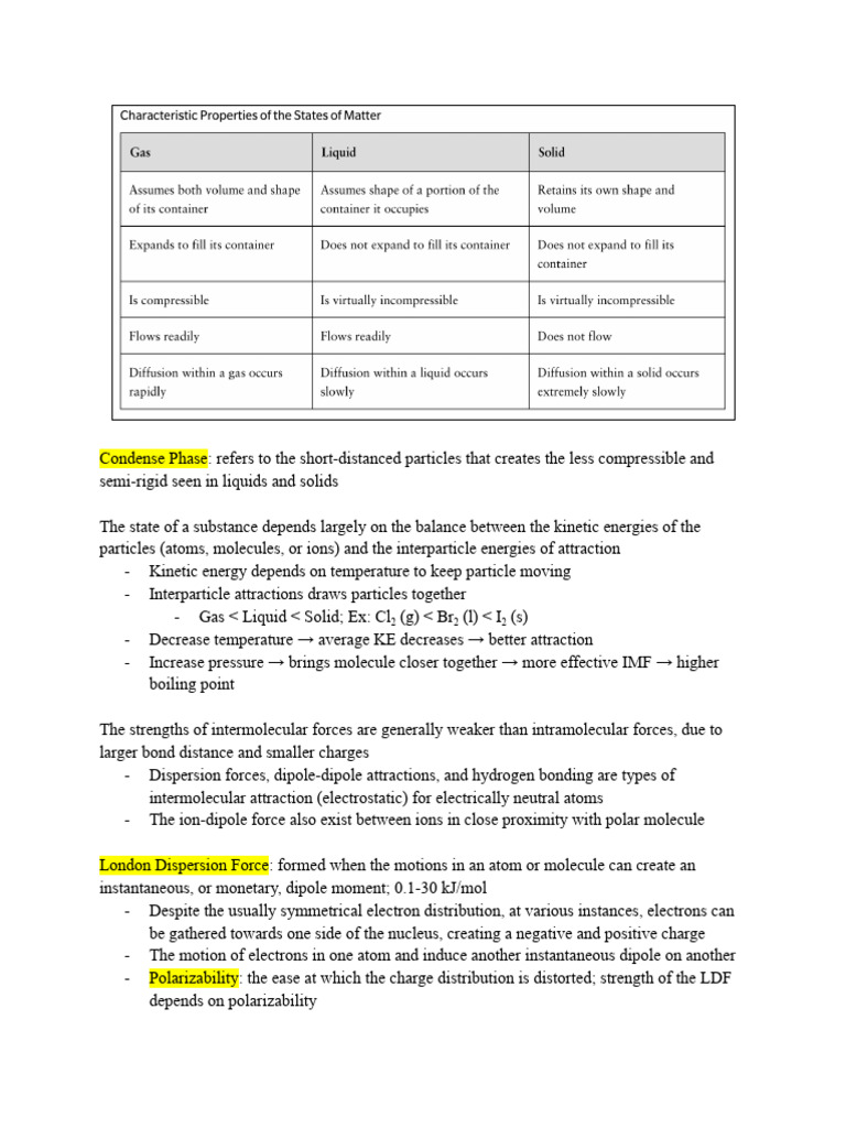 Chapter 11 Pearson Notes | PDF | Liquid Crystal | Liquids