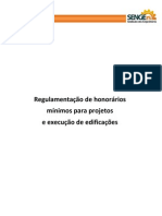 Regulamentação de honorários para projetos e obras