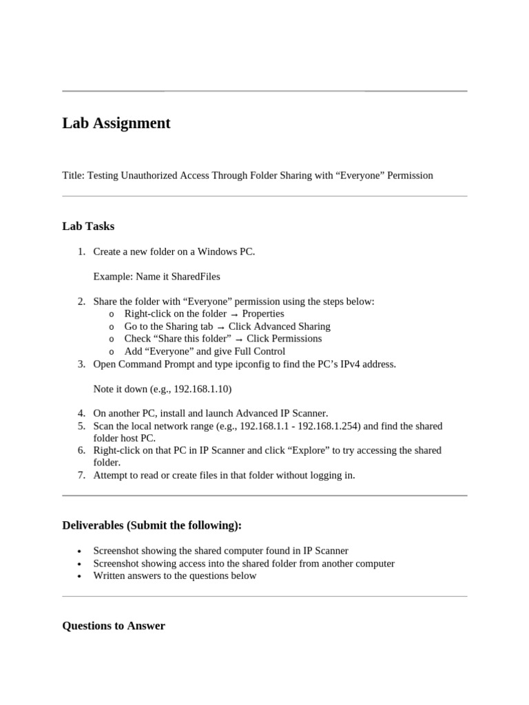 Lab For Security | PDF