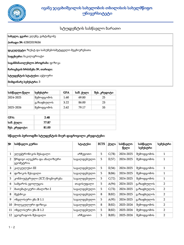 Student Card | PDF