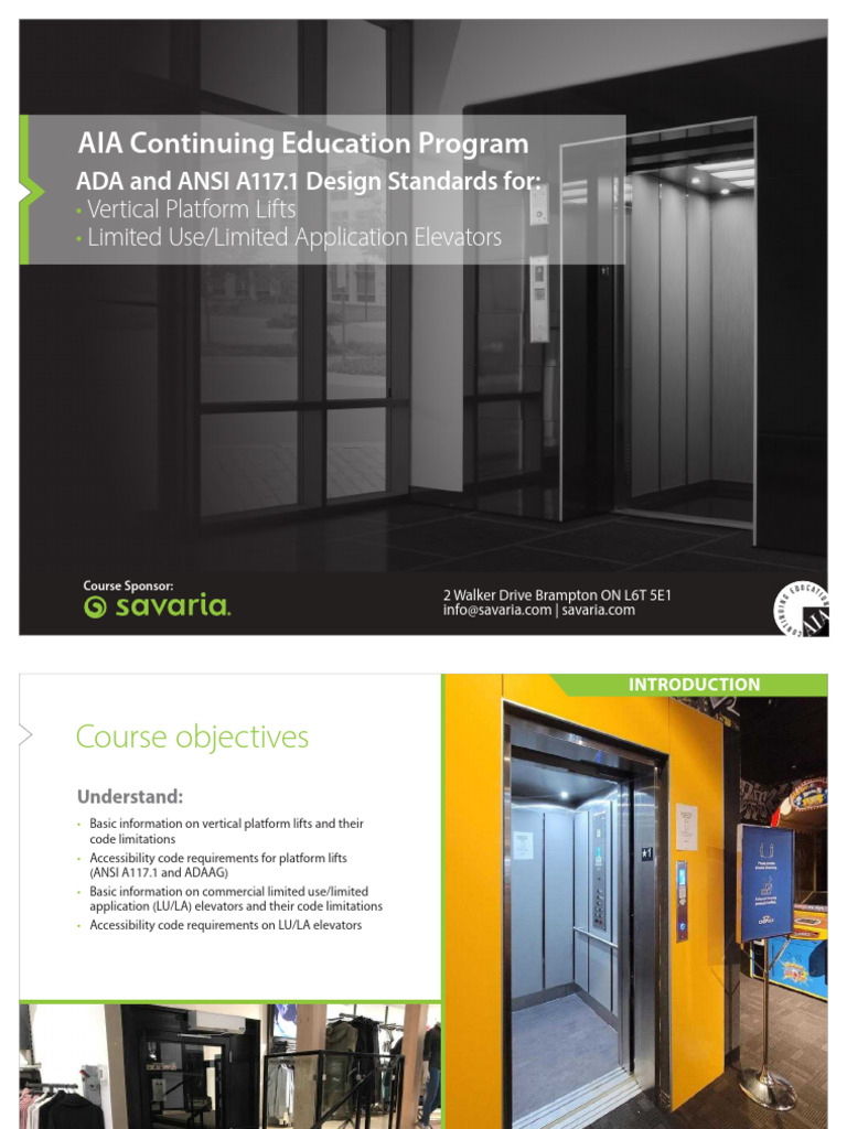 ADA and ANSI A117.1 Design Standards For Vertical Platform Wheelchair ...