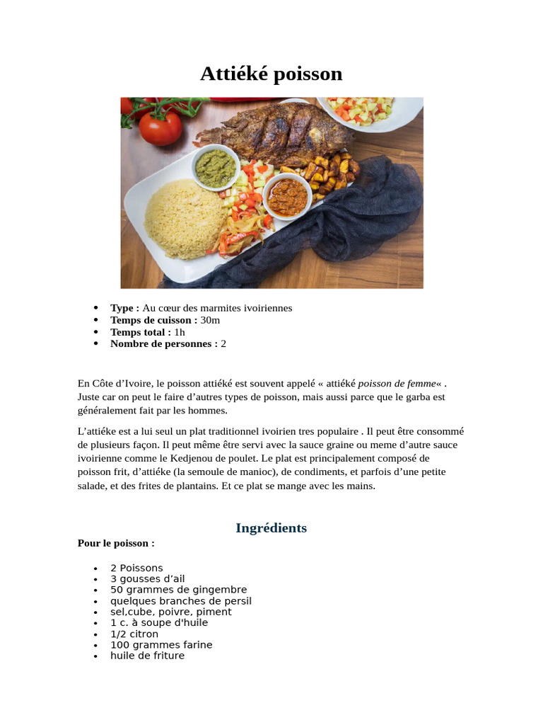 2.attaieke Poisson | PDF | Soupe | sauce