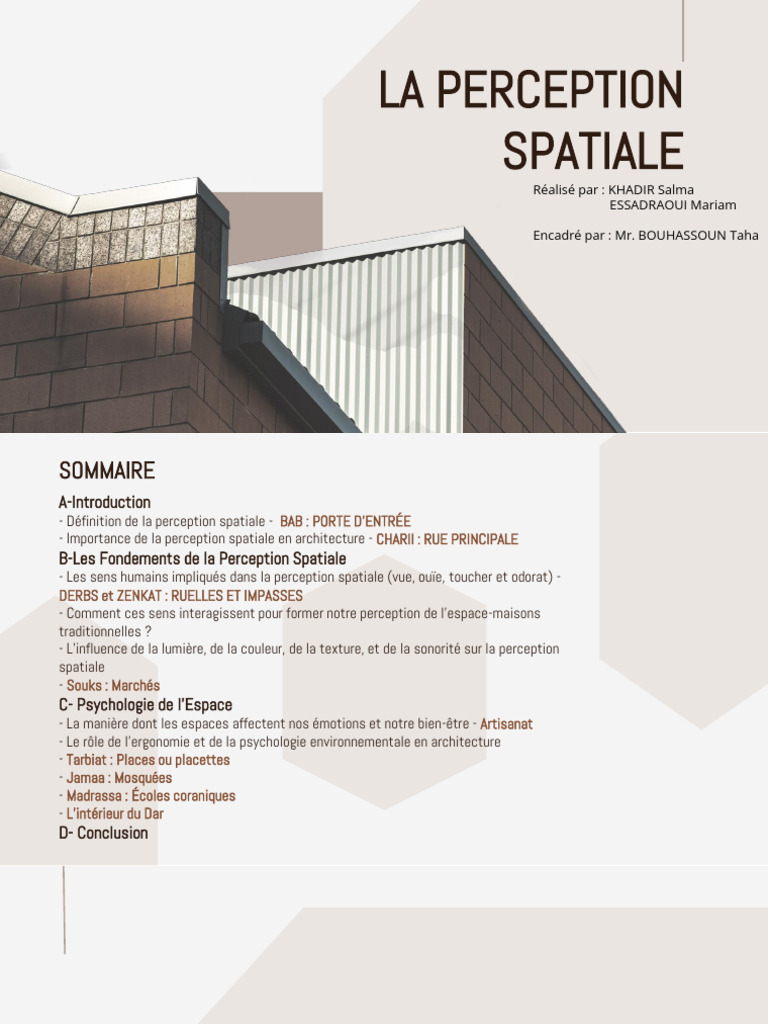La Perception Spatiale | PDF | la perception | Mosquée