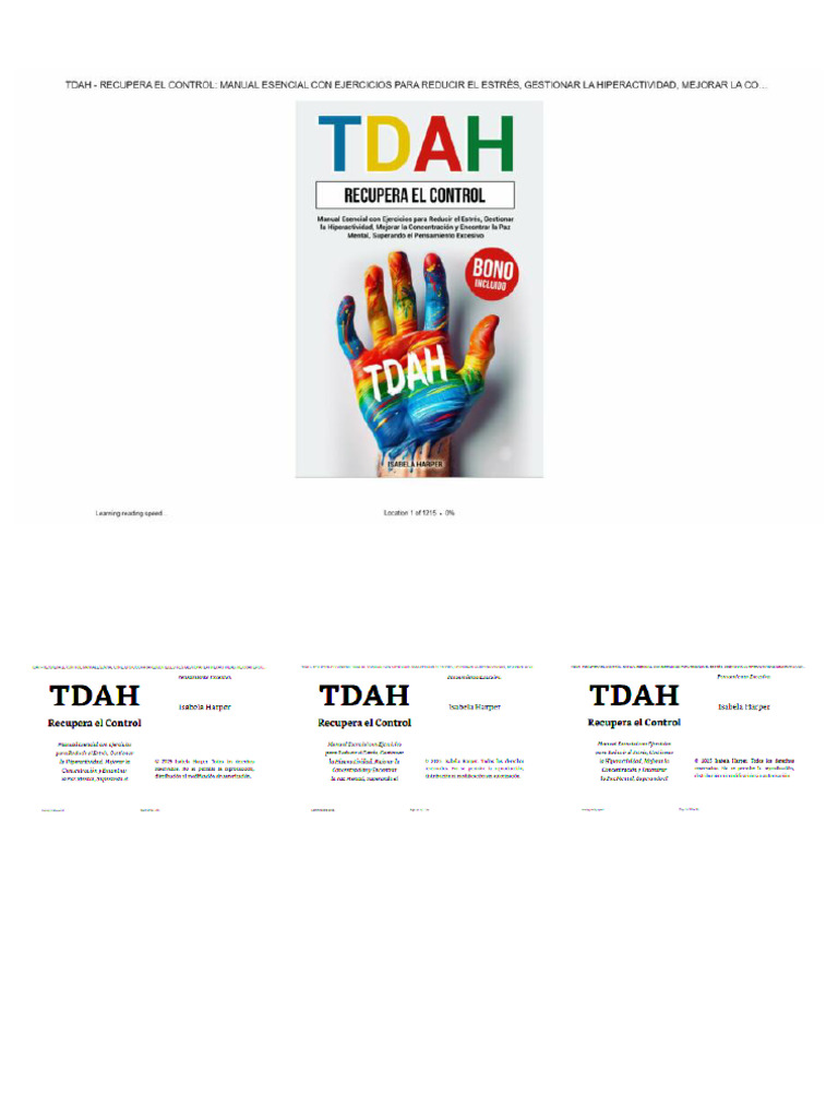 Tdah Recupera El Control Manual Esencial Con Ejercicios Compress | PDF