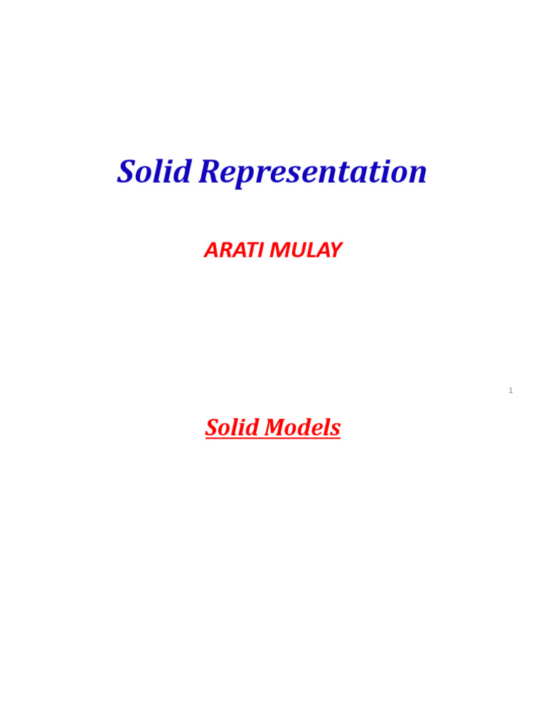 1-3 Solid Representation | PDF | Set (Mathematics) | Geometry