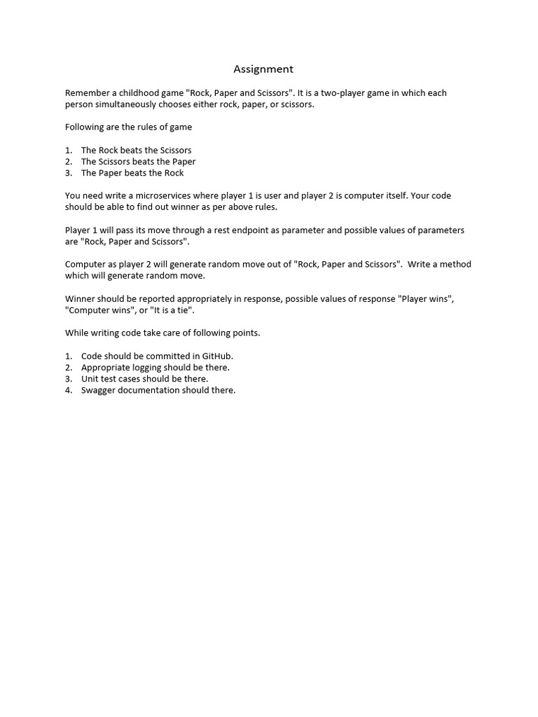 RPS Assignment | PDF
