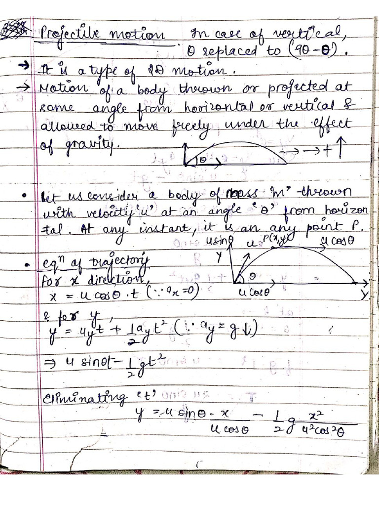 Notes of Projectile and Circular Motion | PDF