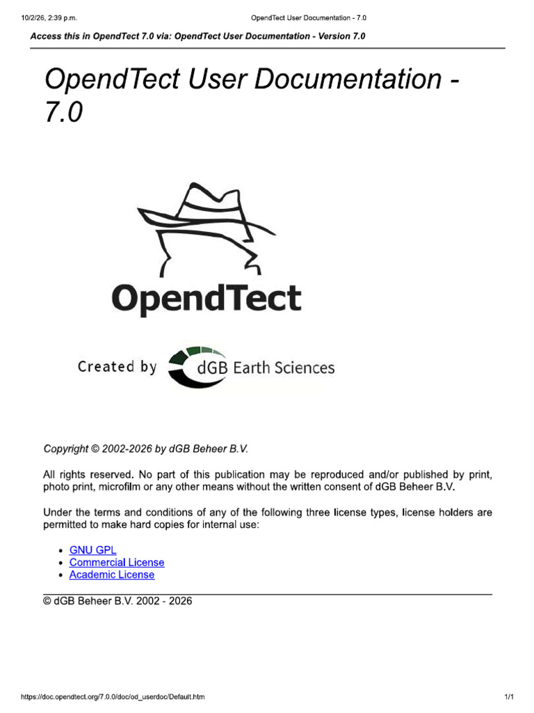 Manual Opendtect | PDF