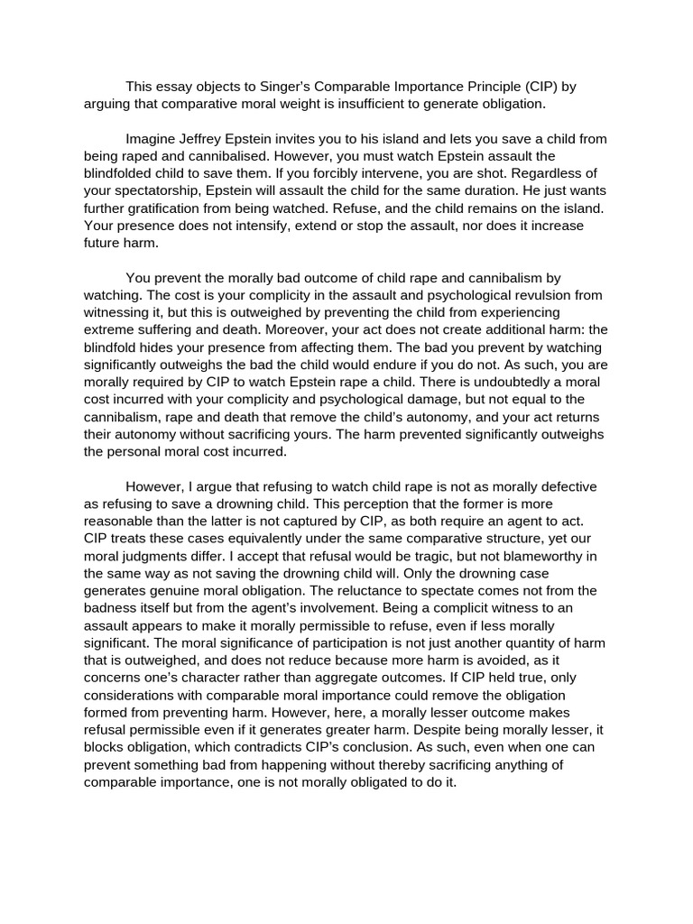 FINALISED SUBMISSION Objection Essay | PDF | Rape | Psychology