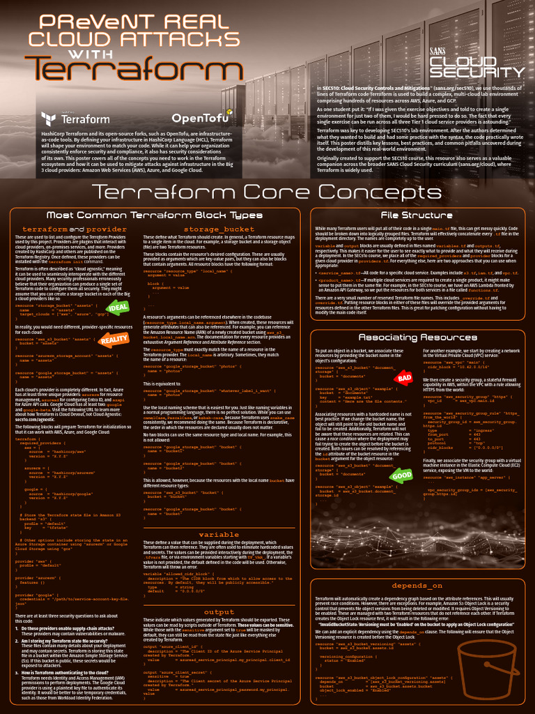 Sans Cs Sec510 Terraform Poster | PDF | Cloud Computing | Amazon Web ...