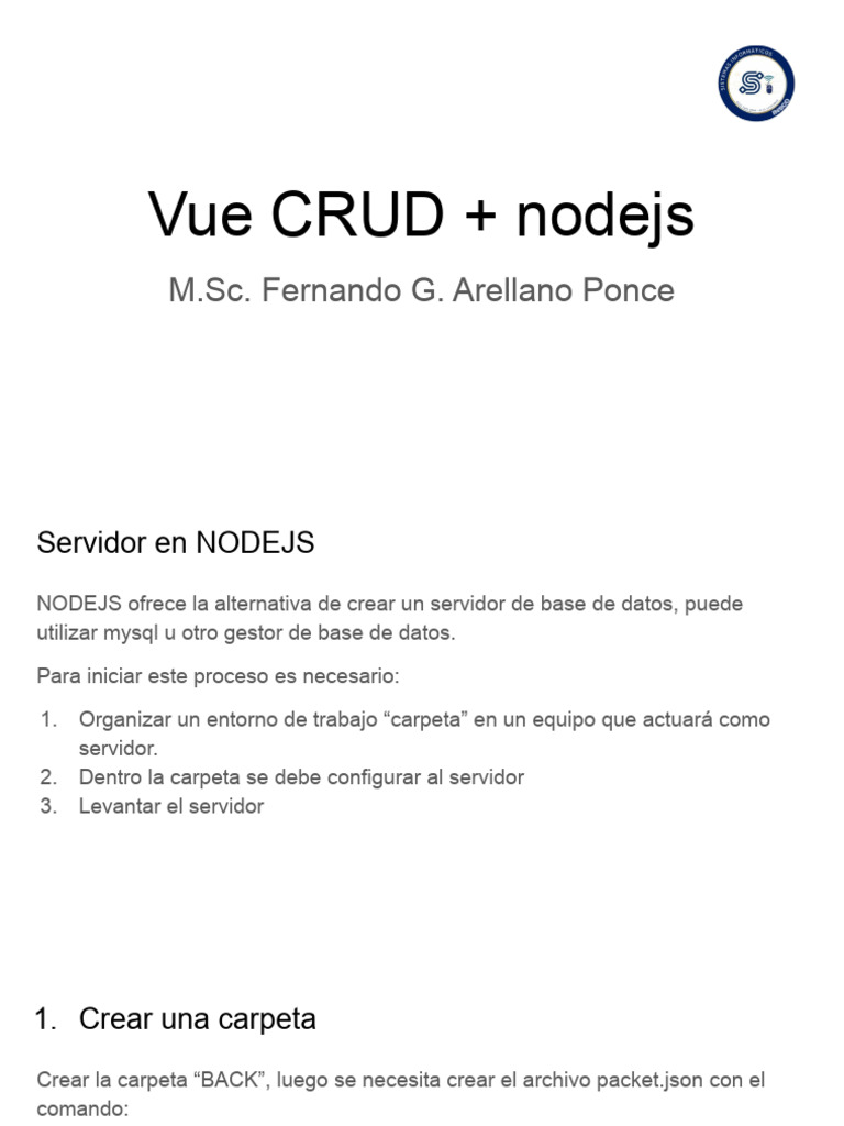 Vue CRUD - Node | PDF | Servidor (Computación) | Software