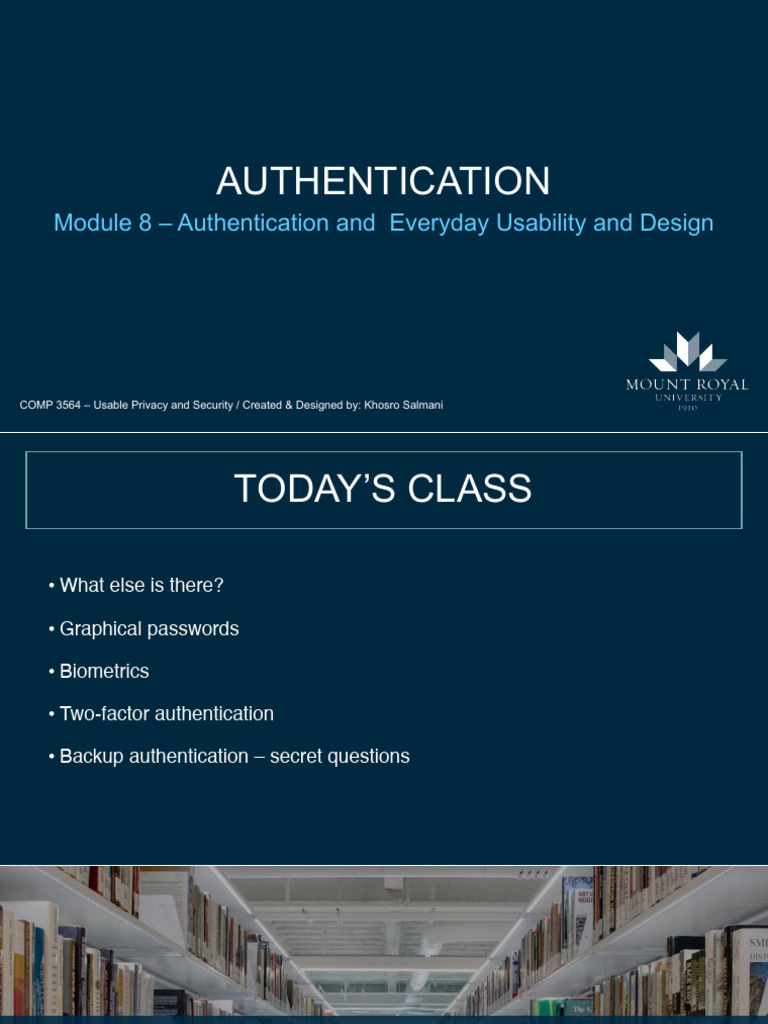 Module 7.2 - Authentications | PDF | Password | Biometrics