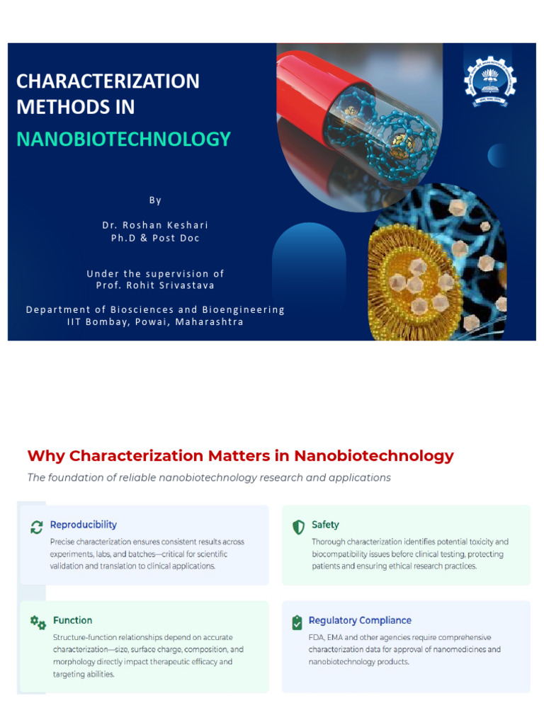 09-10-2025 - Characterization Methods in Nanobiotechnology | PDF ...