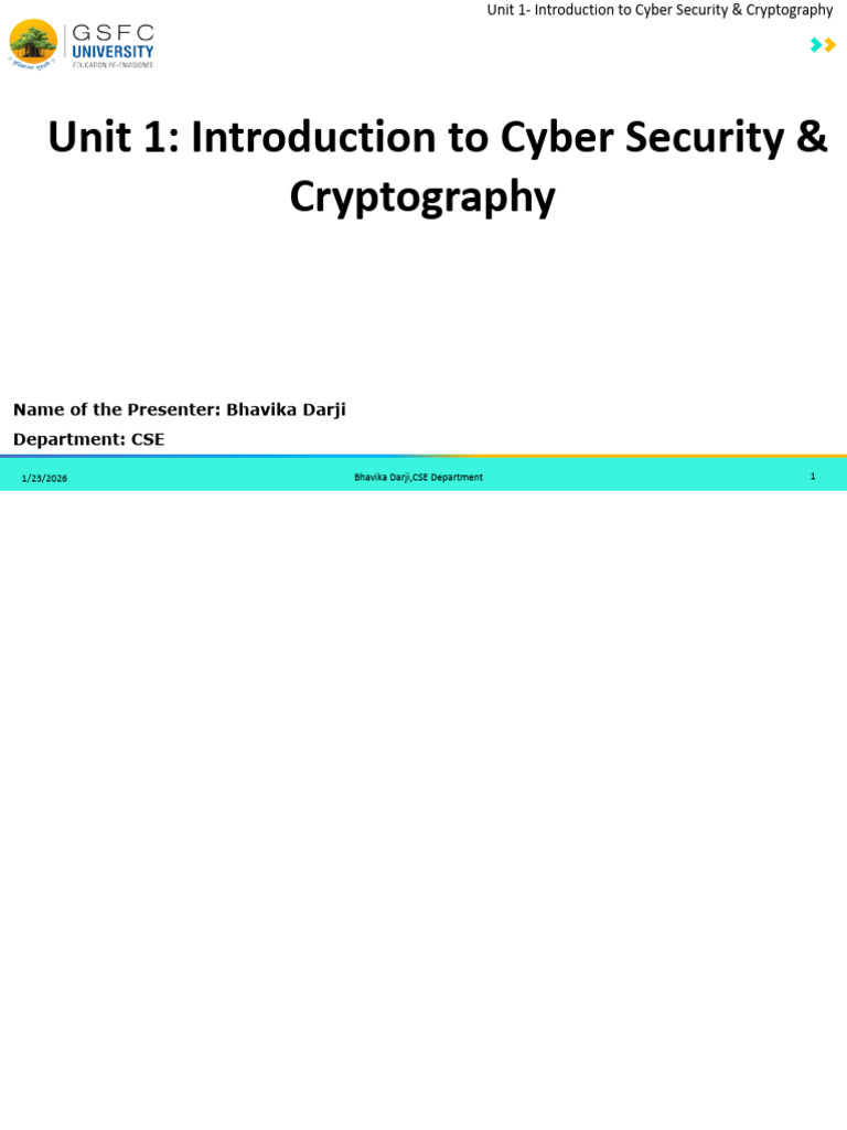 Btcs408 Unit 1 | PDF | Security | Computer Security