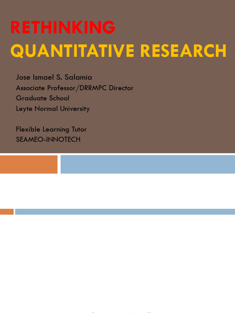 Quantitative Research_Part 1.Pptx | PDF | Scientific Method | Hypothesis