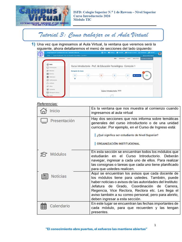 Tutorial 3 Como Trabajar en El Aula Virtual (1) | PDF | Software