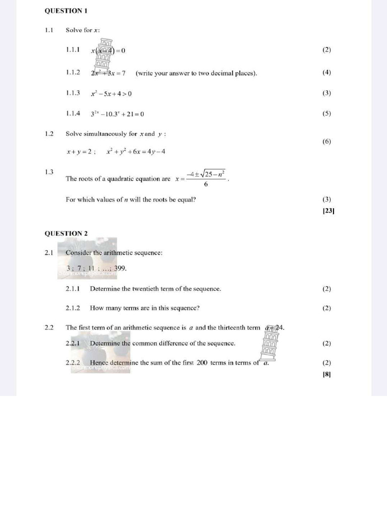 Maths Test 3 PDF | PDF