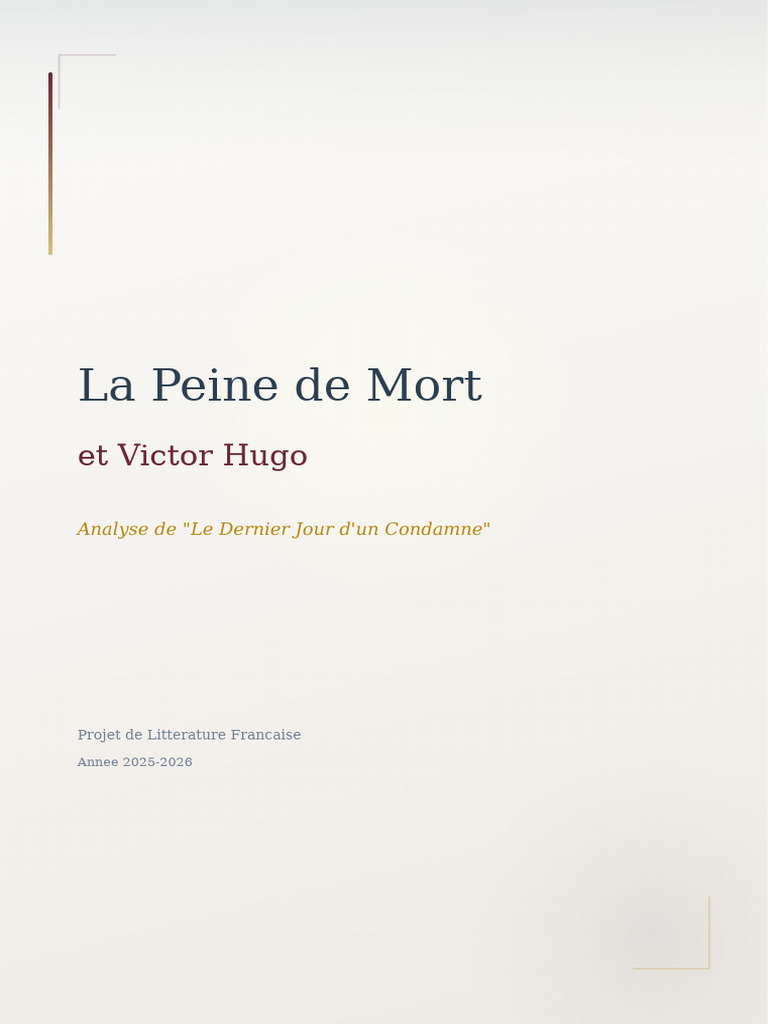 Peine Mort Victor Hugo | PDF | Peine capitale