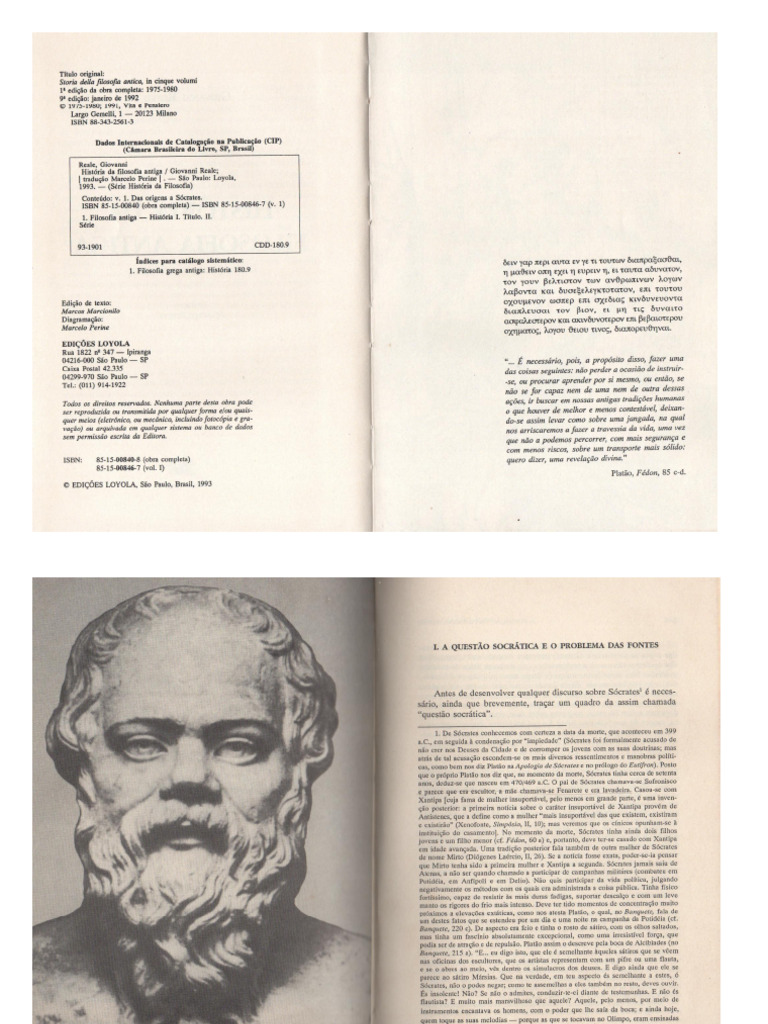 A Questão Socrática G. Reale | PDF