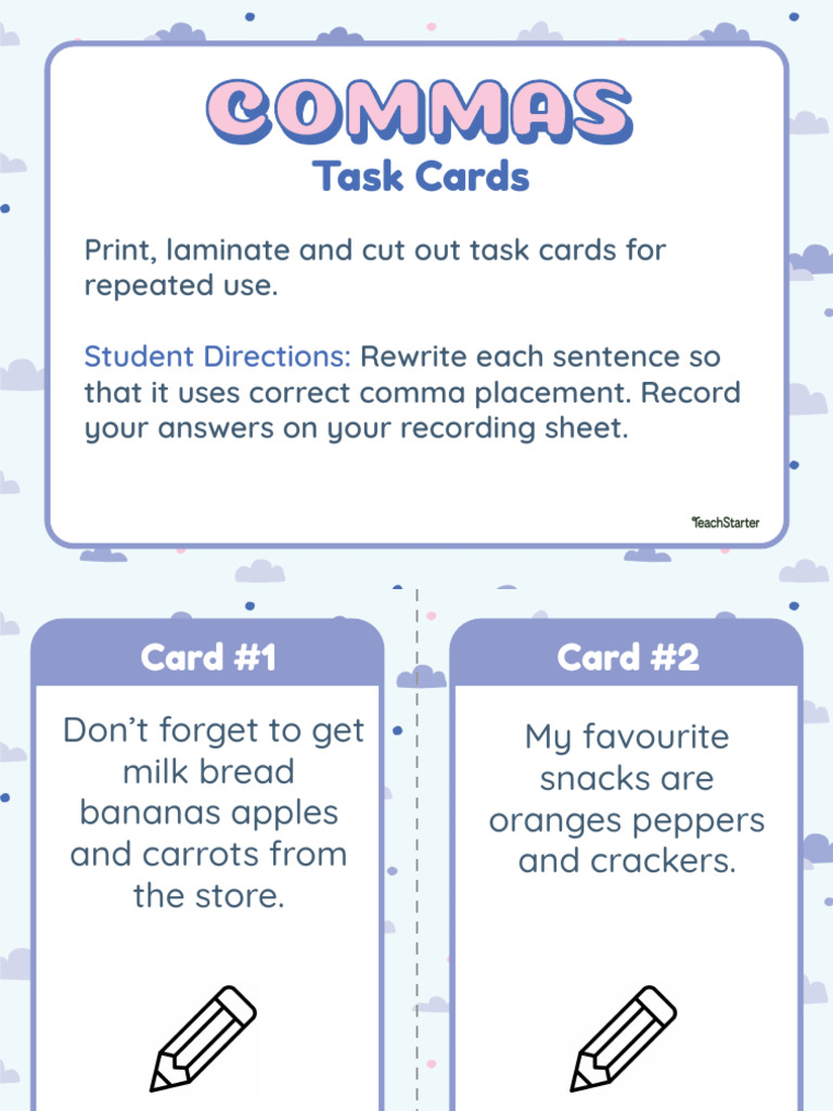 Comma Task Cards Colour | PDF | Chess Openings | Chess