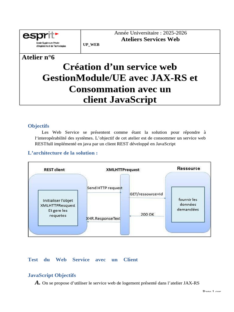 Atelier ClientRS JS Interoperability Copie | PDF | Internet | Internet ...