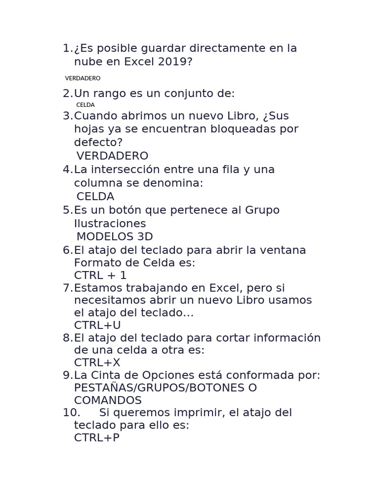 Examen de Excel Basico | PDF | Hoja de cálculo | Microsoft Excel