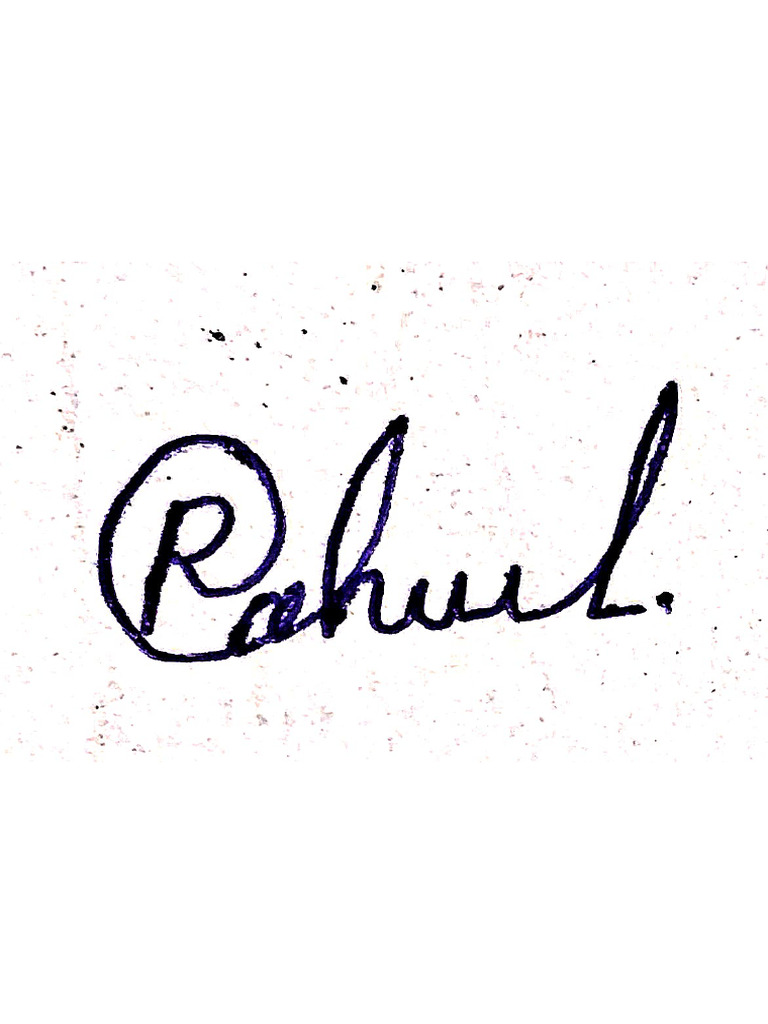 Rahul Sign | PDF
