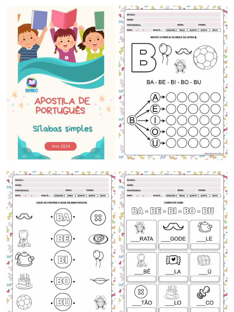 APOSTILA SILABAS SIMPLES_250310_184330_250310_185423 (1) (1) | PDF