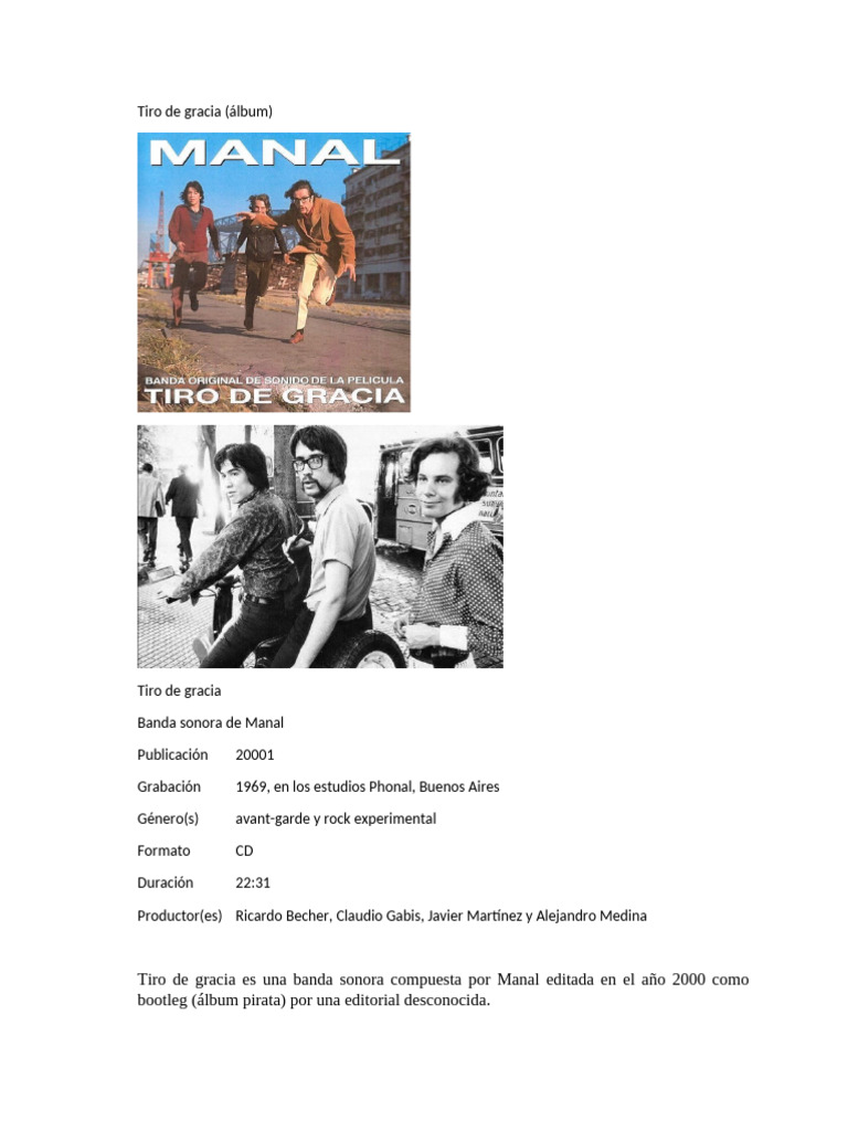 Discografia de MANAL | PDF