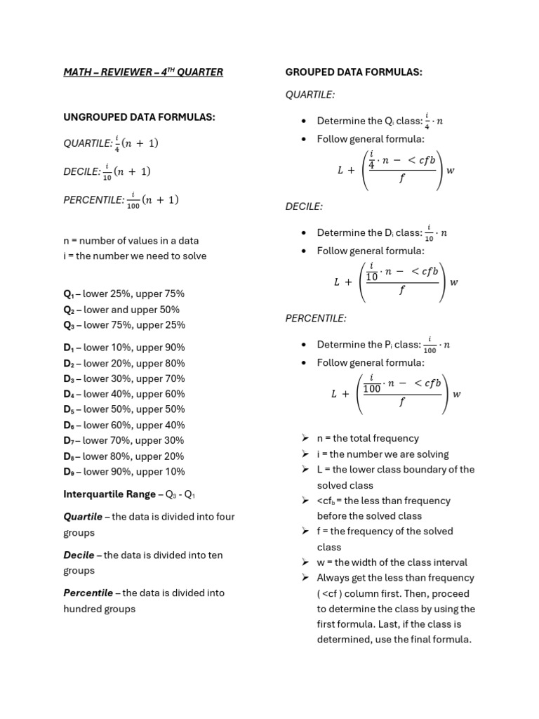 Math Reviewer 4th Quarter | PDF