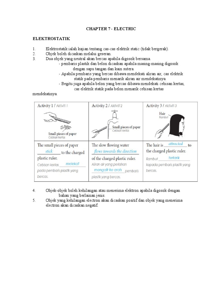 Electrostatic Science Form 3 Chapter 7 | PDF | Teknologi & Rekayasa ...