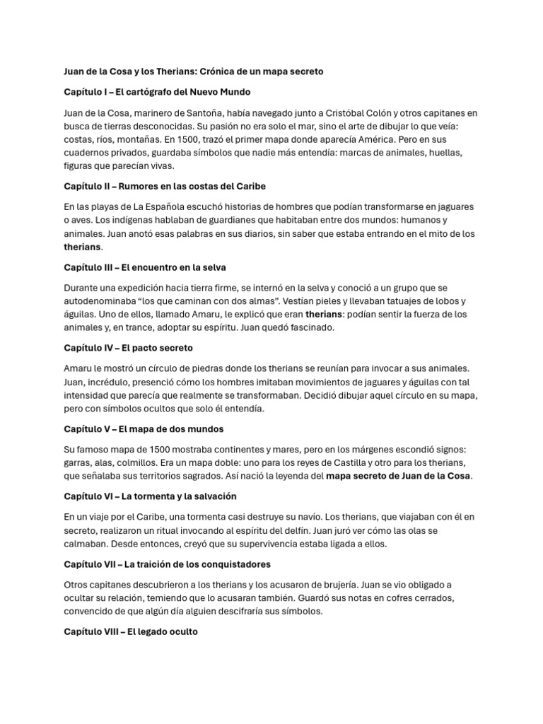 Therians Juan de La Cosa | PDF | Mapa | Cristobal colon