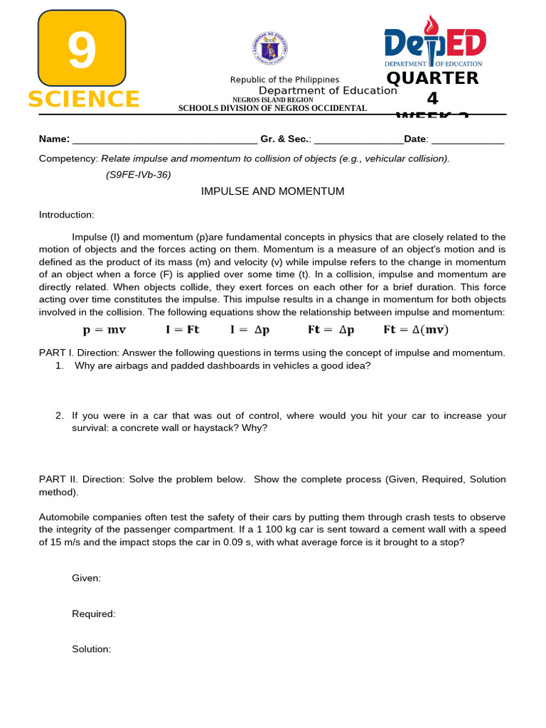 Science-9 q4 Elk w2-1 | PDF