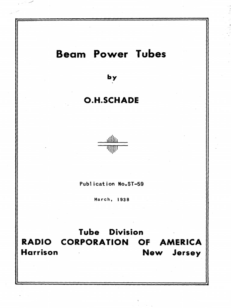 Beam Power Tubes | PDF