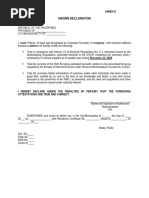 BIR Sworn Declaration Annex D Form | PDF | Finance & Money Management ...