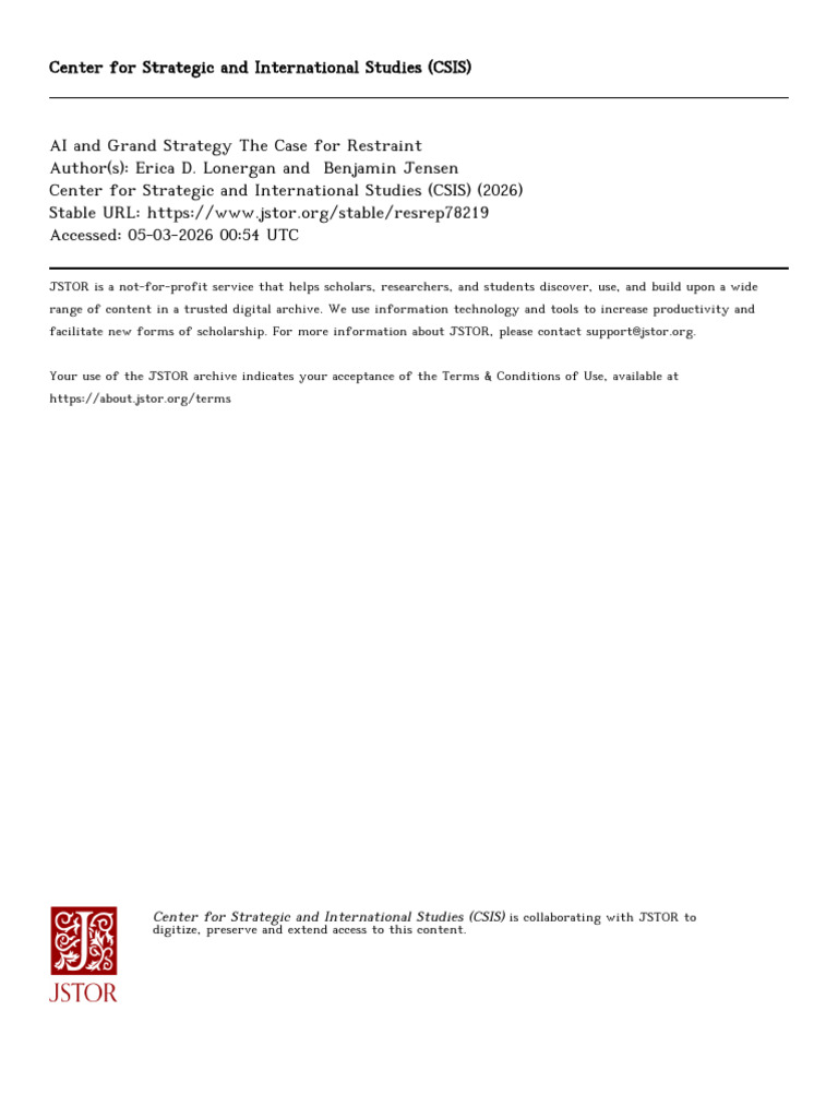 Lonergan AIGrandStrategy 2026 | PDF | Artificial Intelligence ...