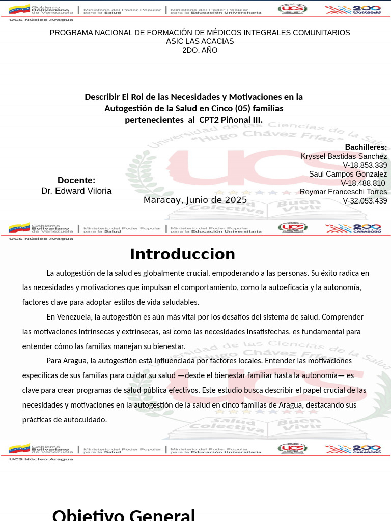 El Rol de Las Necesidades y Motivaciones en La Autogestion de La Salud ...
