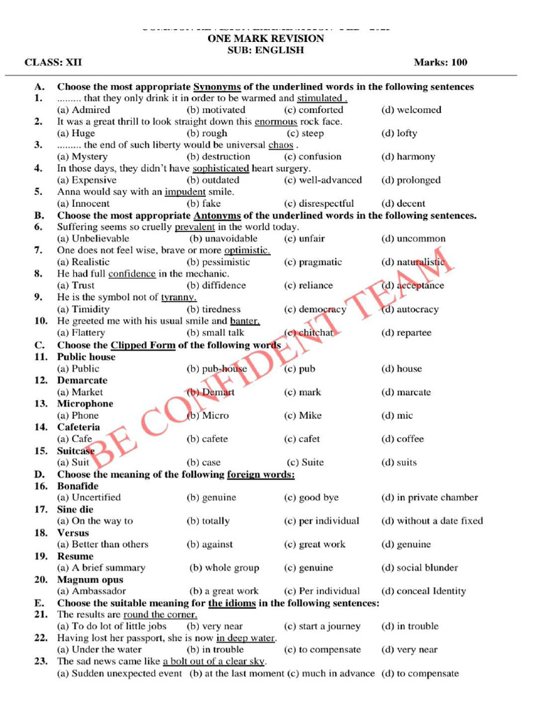 Practice Worksheets 4 | PDF