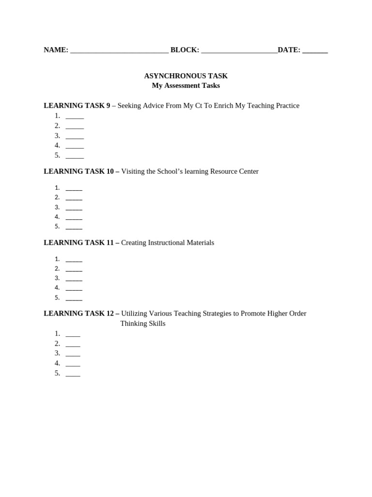 Asynchronous Task | PDF