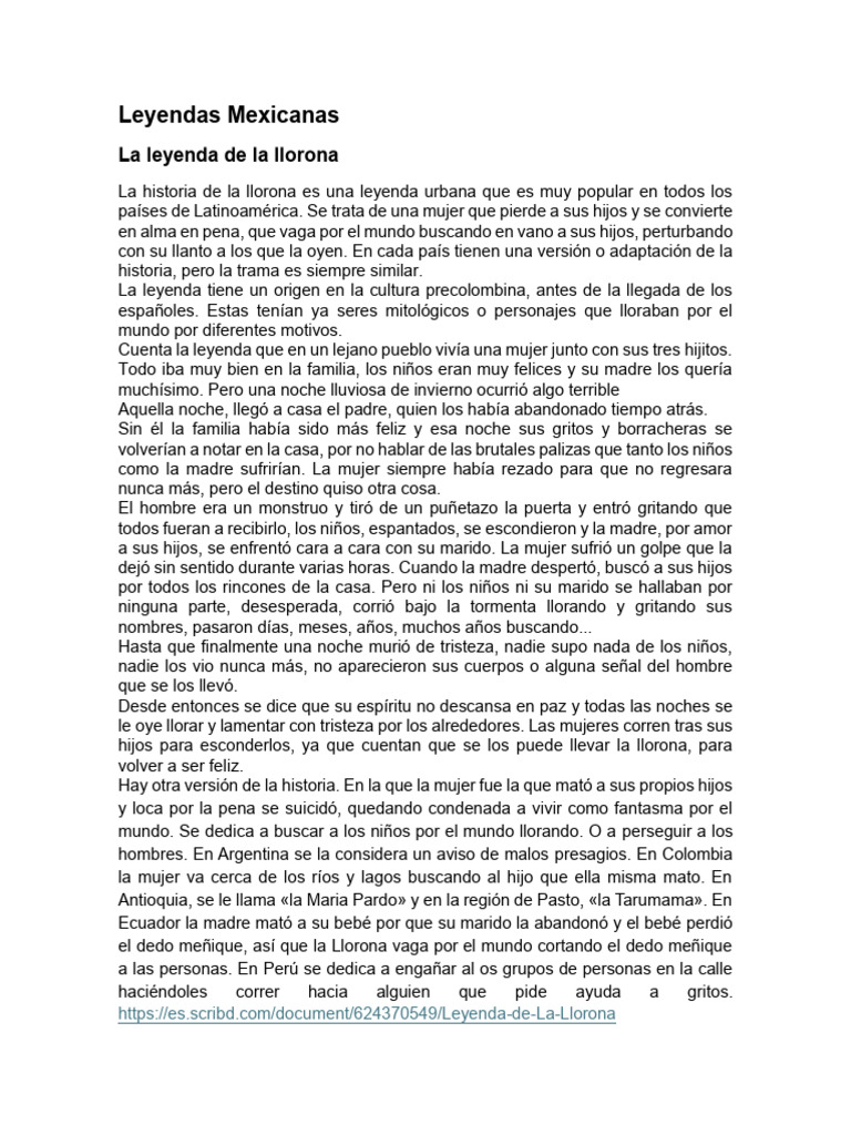 Leyendas Mexicanas | PDF