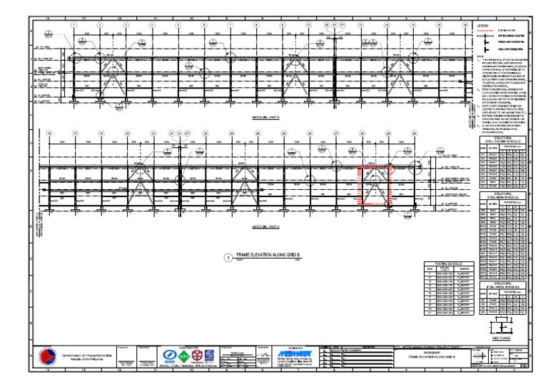Structural Frame Elevetaion Grid B | PDF