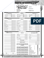 Mummy The Resurrection 9-Page Sheet