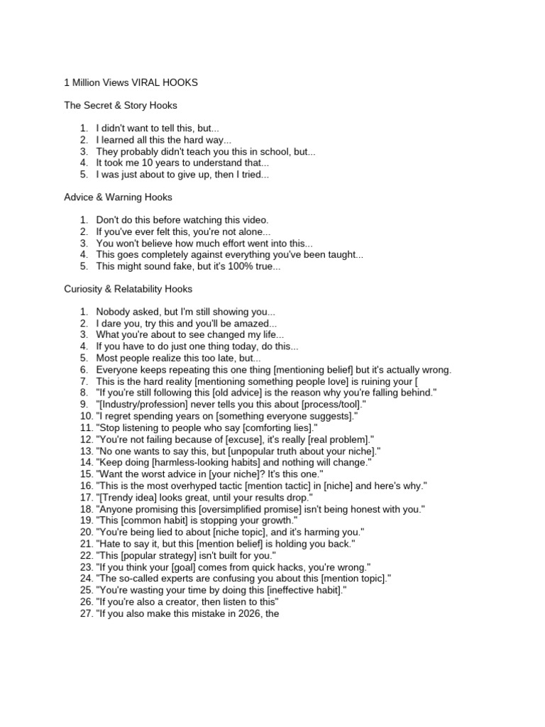 Viral Hook | PDF