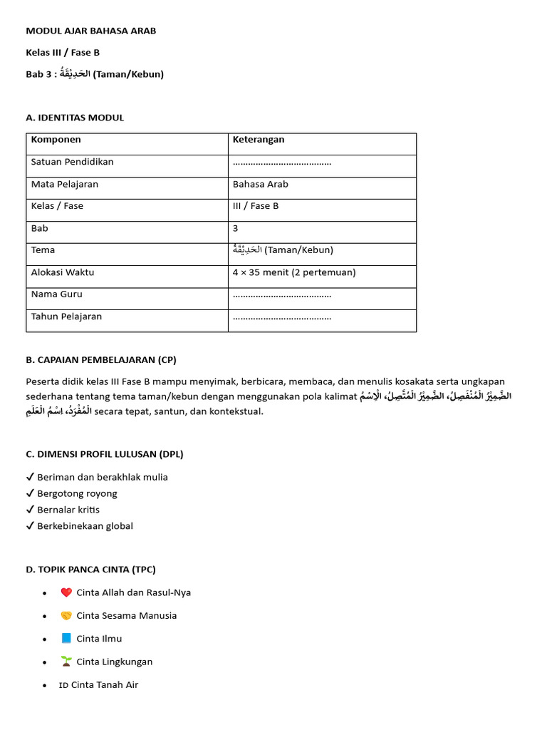 Modul Ajar Bab 3 | PDF